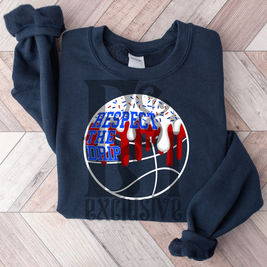 Respect The Drip Digital Download - Red/White/Blue2 Basketball