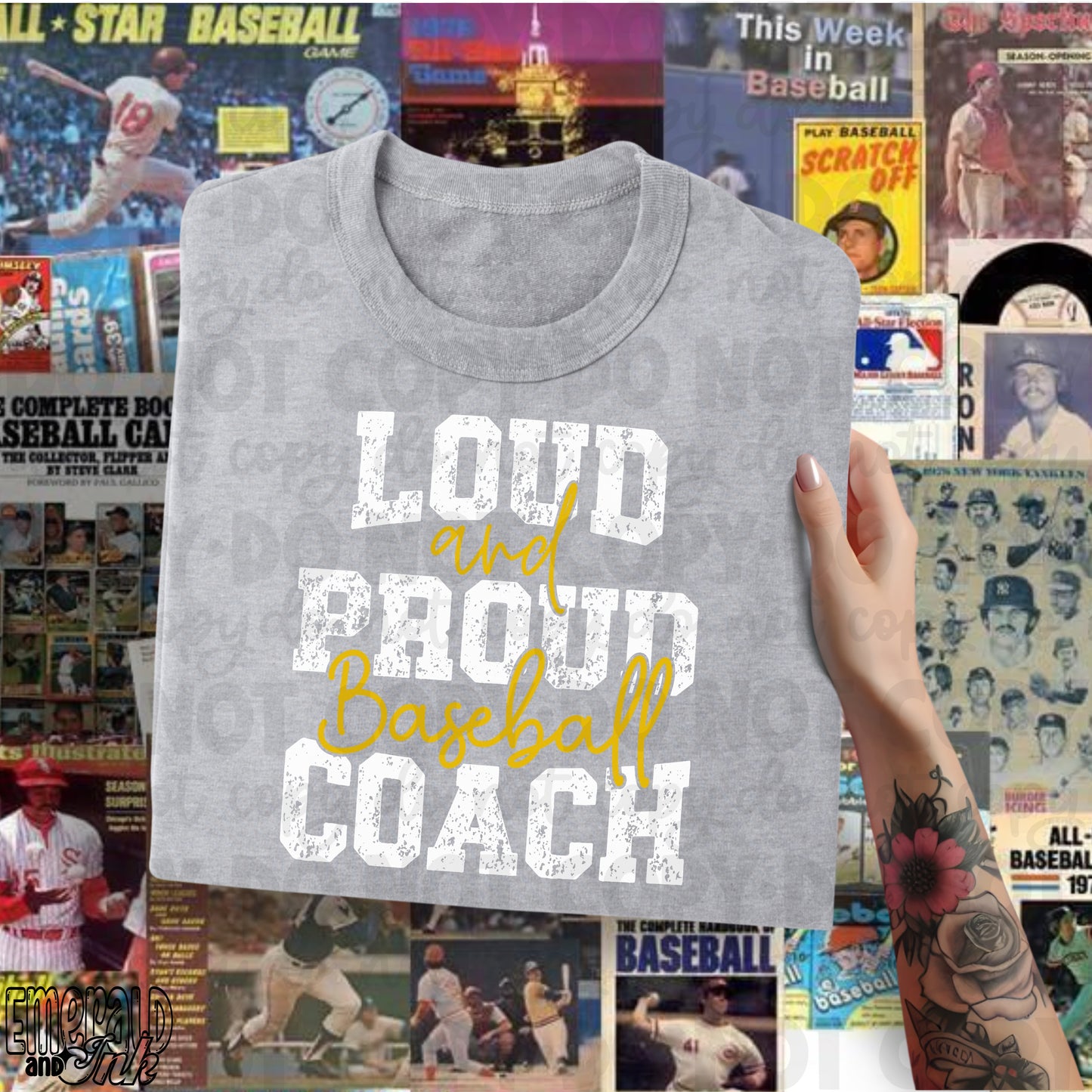 Loud and Proud Baseball Coach DTF Transfer