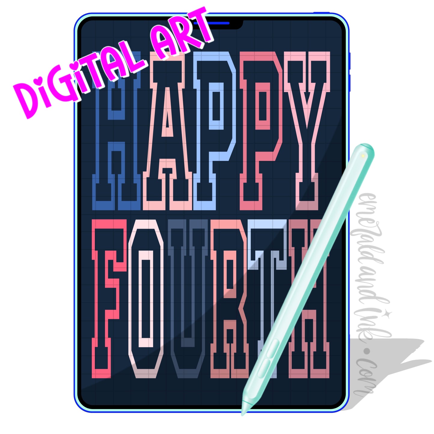 HAPPY FOURTH Varsity - Digital Download