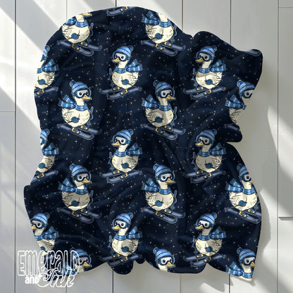 Ski Goose Seamless JPG Download