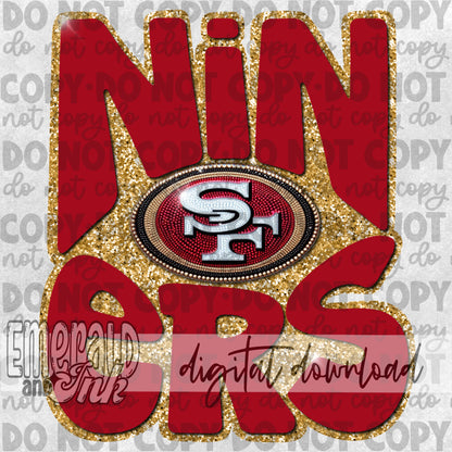 Football Rhinestone SF.Four.Nine. - Digital Download