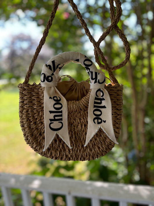 Garden Party Raffia Bag