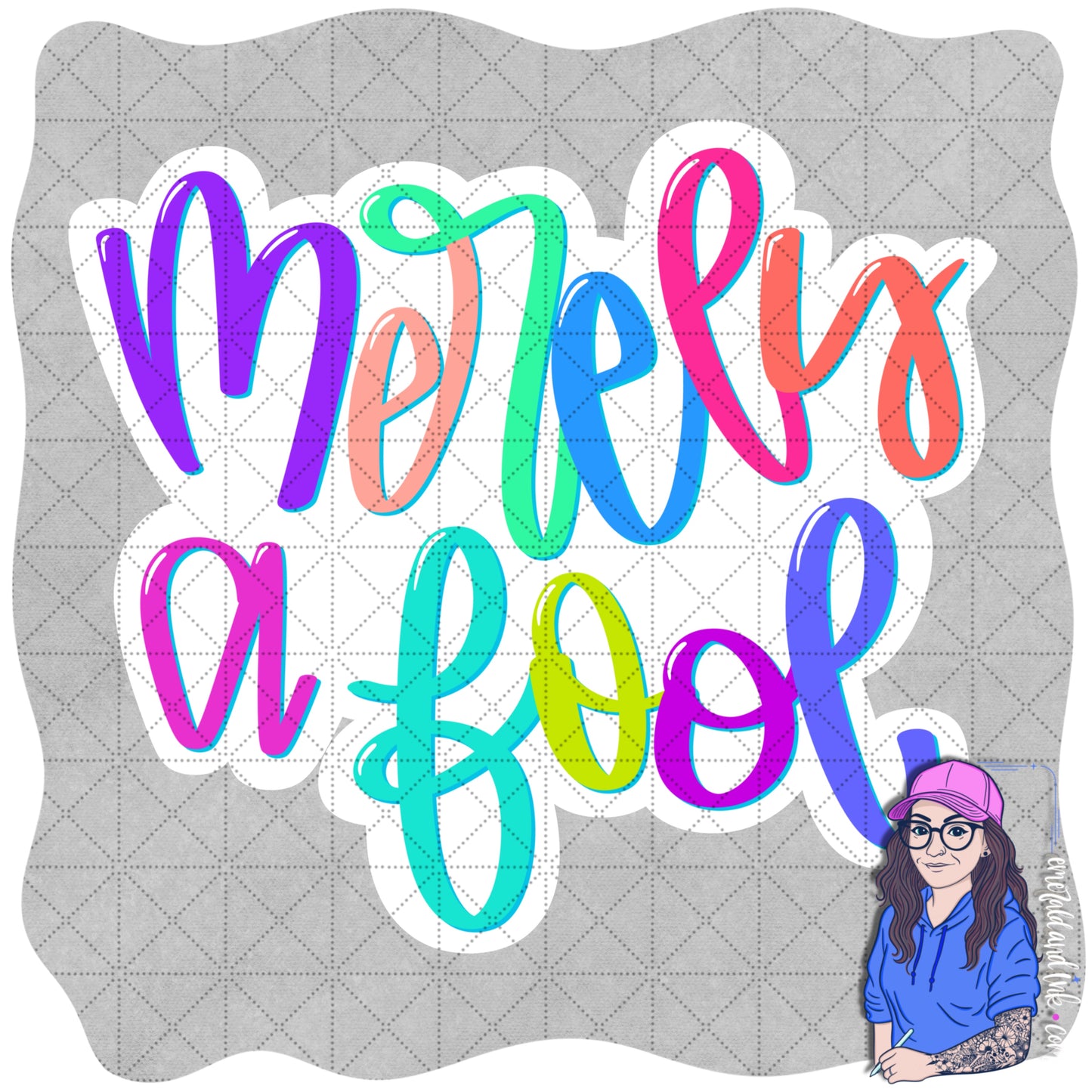 Merely Just A Fool Hand Lettered PNG