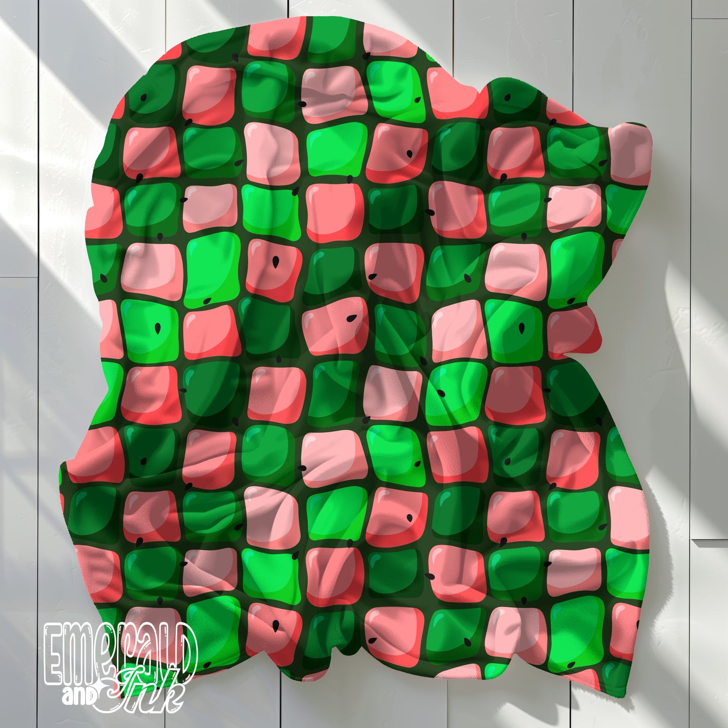 Watermelon Vibes Doodle Seamless JPG (2 files)