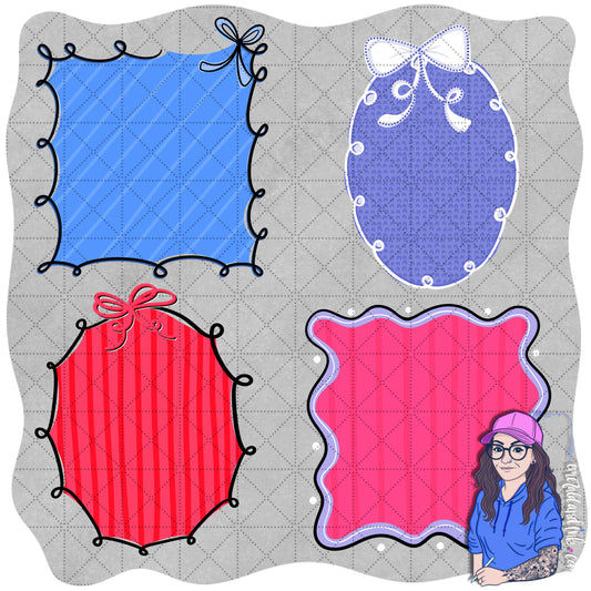 Girly Doodle Frame PNGs