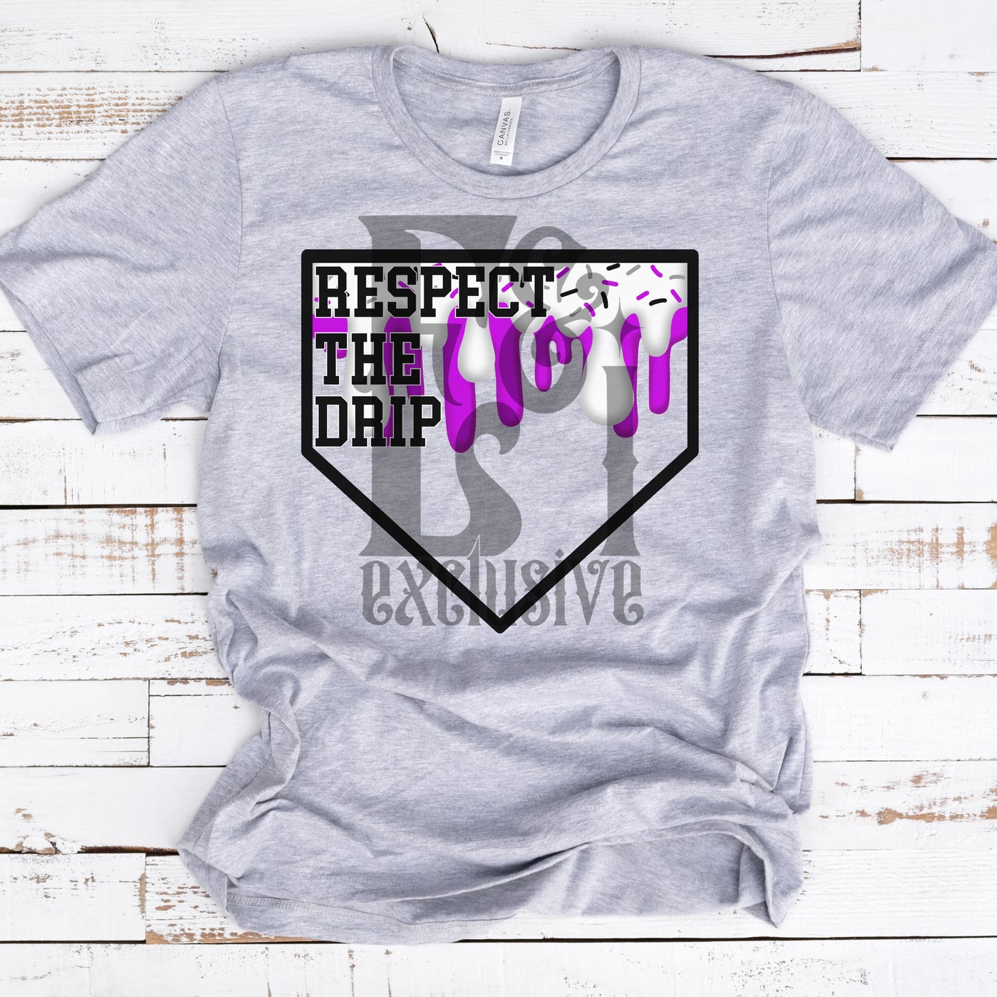 Respect The Drip Neon Purple Baseball - DTF Transfer