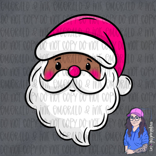 Cute Santa Dark Skin PNG Download