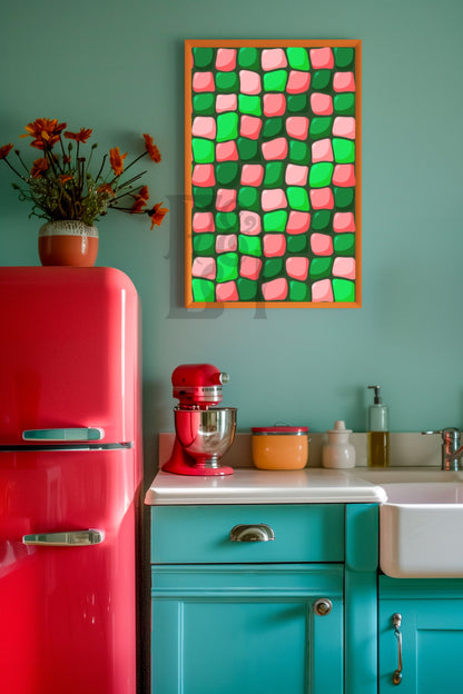 Watermelon Vibes Doodle Seamless JPG (2 files)