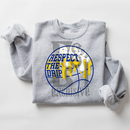 Respect The Drip Digital Download - Navy/Yellow Gold Basketball