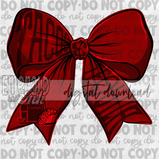 Tacos & Tequila Bow Red Digital Download