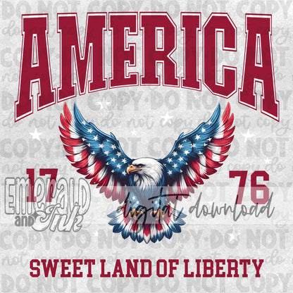 America Sweet Land of Liberty - Digital Download