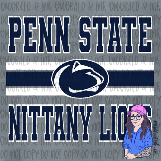 Retro Varsity Collegiate PNG Digital Download (P.State)