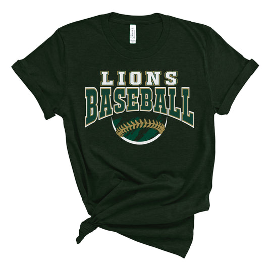 Lions Baseball Unisex Crew Tee - Emerald Green