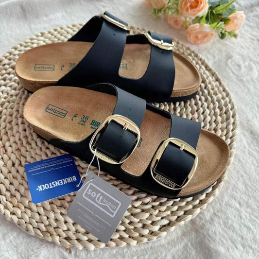 Leather Slides Big Buckle - multiple options