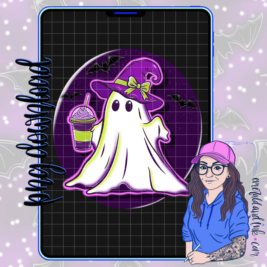 Coffee Ghoul PNG Digital