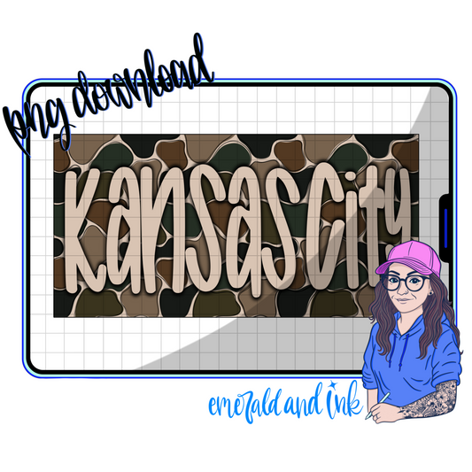 Kansas City Duck Camo PNG Digital Download
