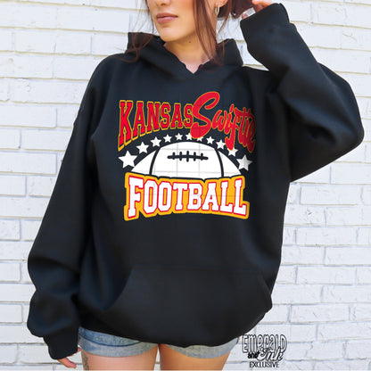 KansasSwiftie Football XL (approx 12.5”) *E&i Exclusive/Original Designer* - DTF Transfer*TAT 7 biz days