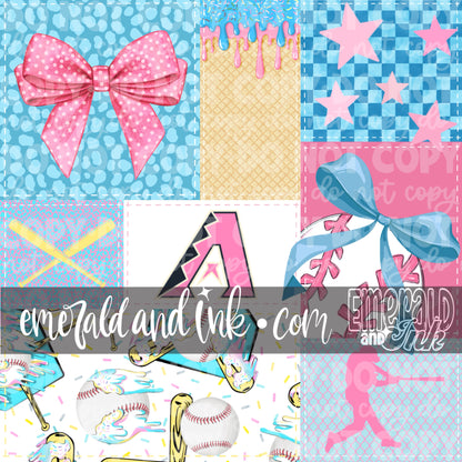 Baseball Team Drip Patchwork Digital File - Arizona
