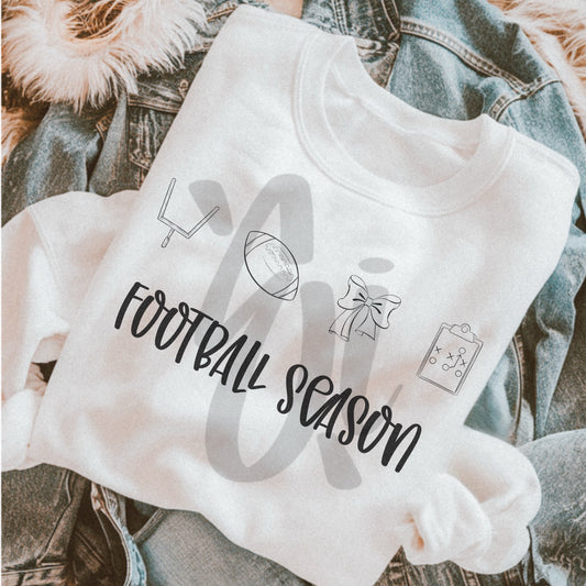 Football Season Doodle PNG Download - Bow