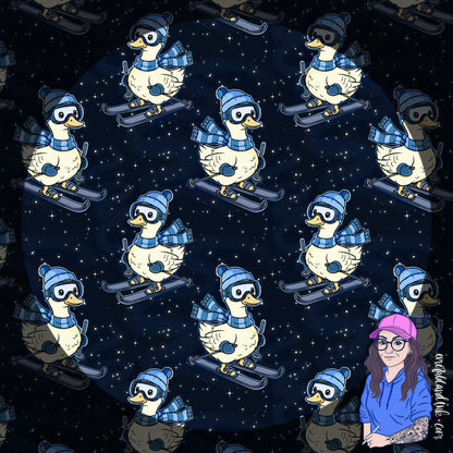Ski Goose Seamless JPG Download