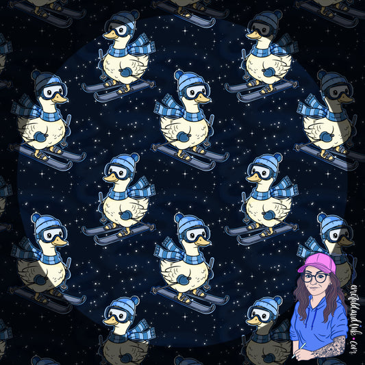 Ski Goose Seamless JPG Download