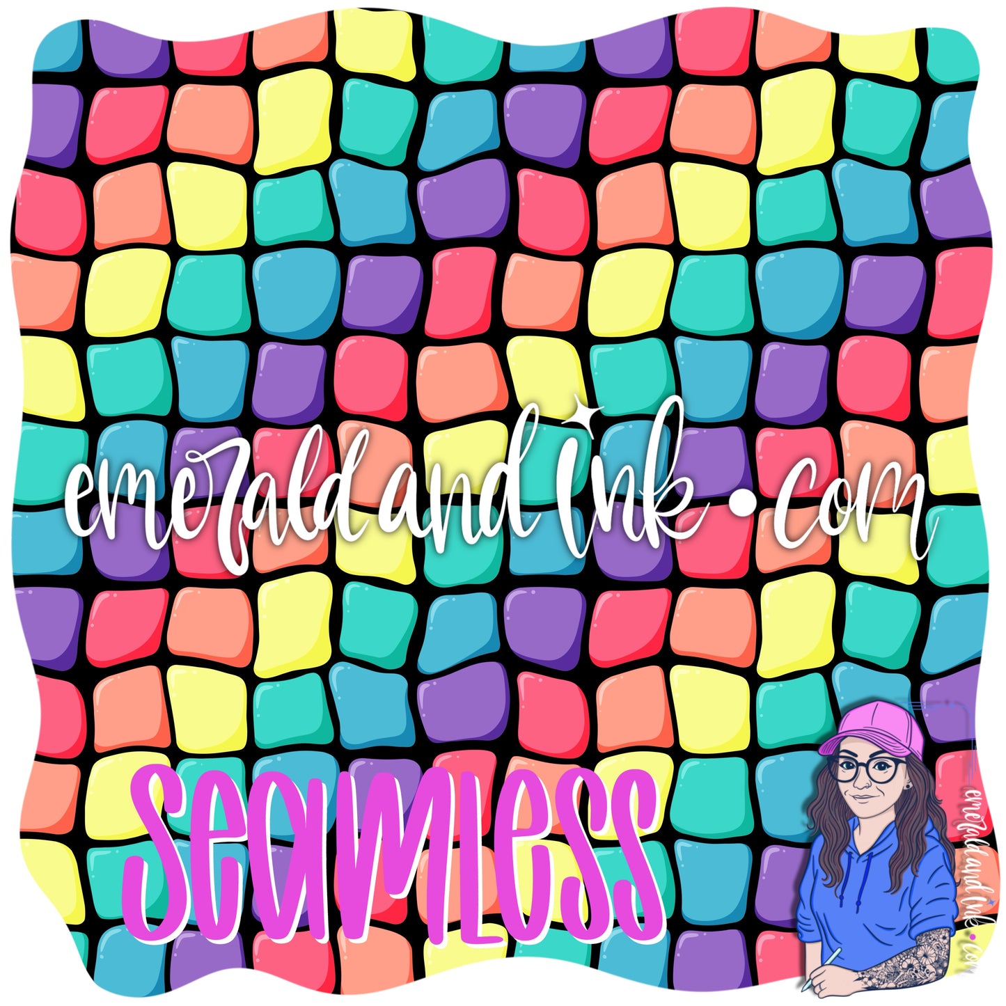 Rainbow Doodle Seamless JPG