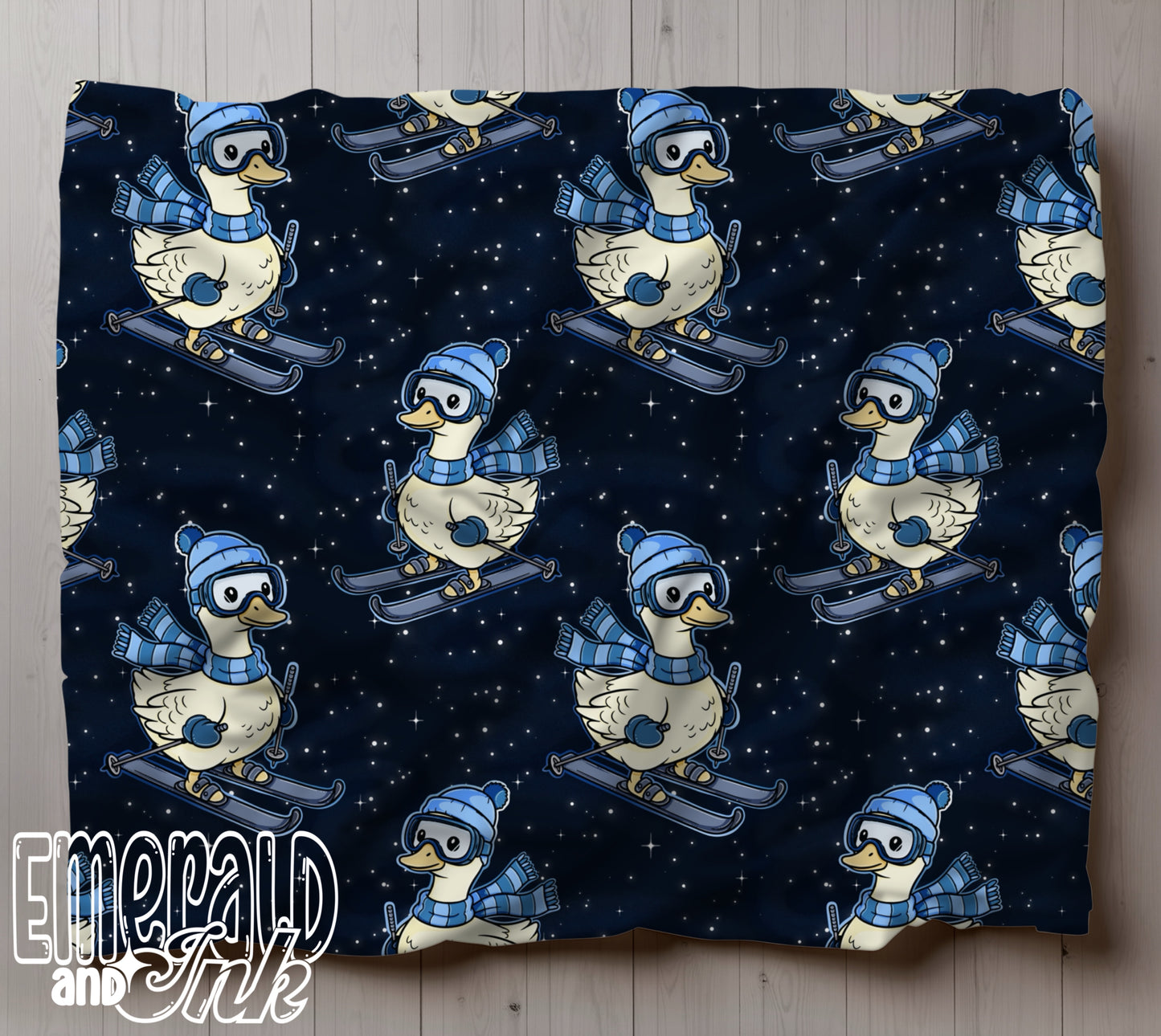 Ski Goose Seamless JPG Download