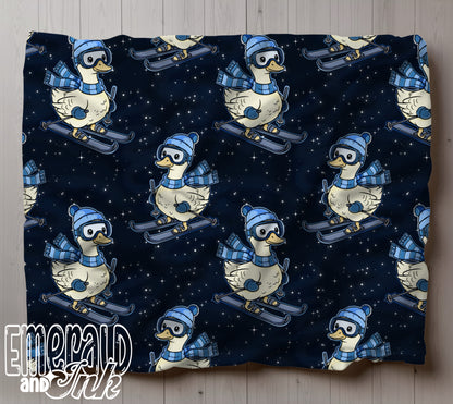 Ski Goose Seamless JPG Download