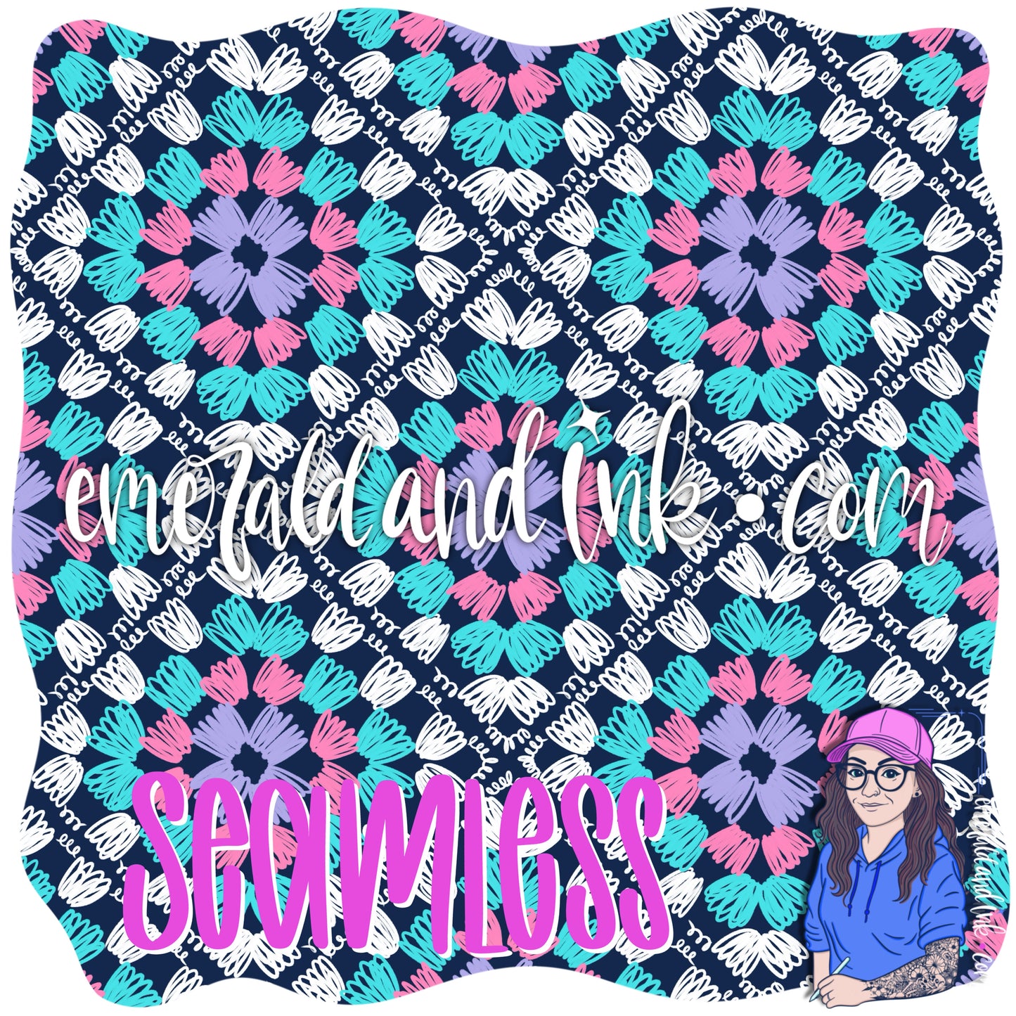 Granny Square Doodle Seamless JPG