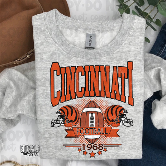 Football-Cinci Vintage - DTF Transfer