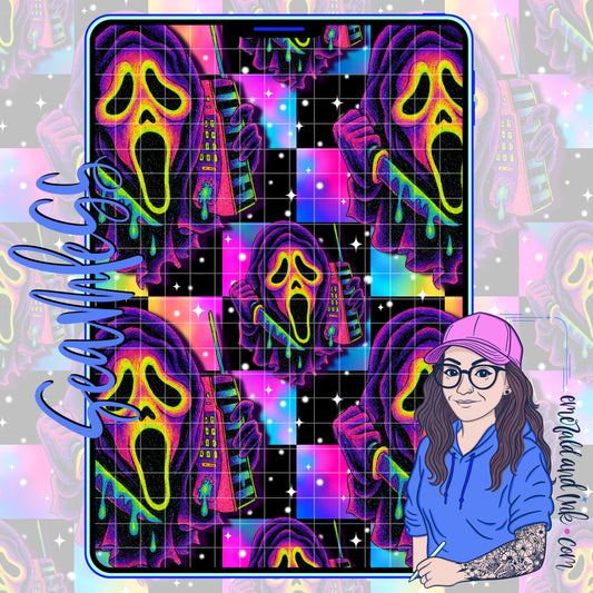Neon Screams Main Seamless - JPG Digital