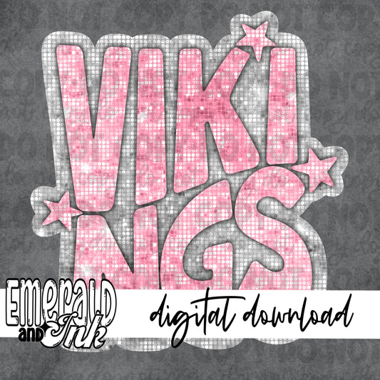 Vikings Blingy Pink - Digital Download