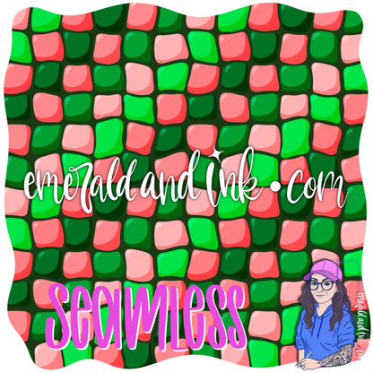 Watermelon Vibes Doodle Seamless JPG (2 files)