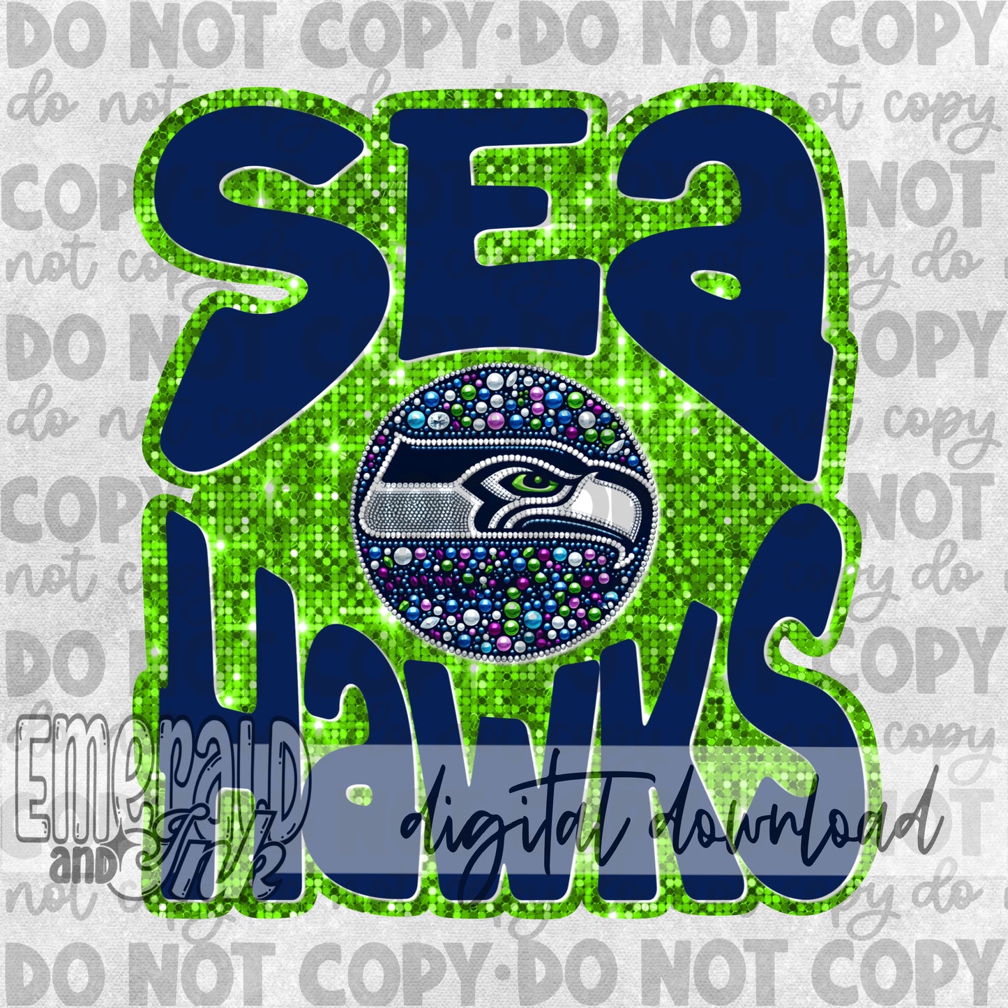 Football Rhinestone Seabirds - Digital Download