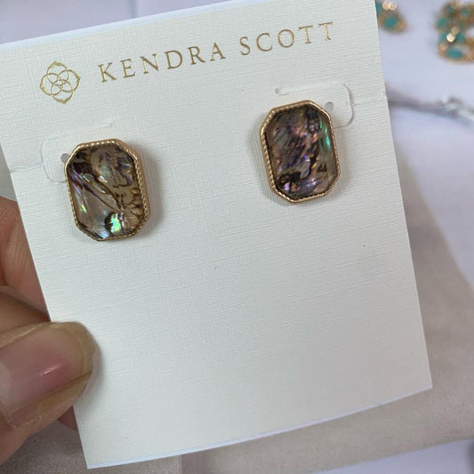 Abalone Octagon Earrings