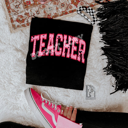 Valentines Teacher Varsity DTF Transfer