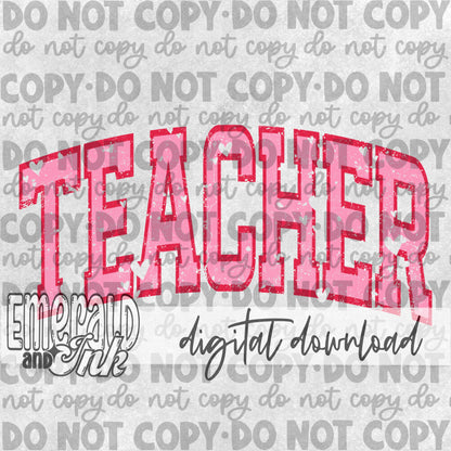 Valentines Teacher Varsity - Digital File Download