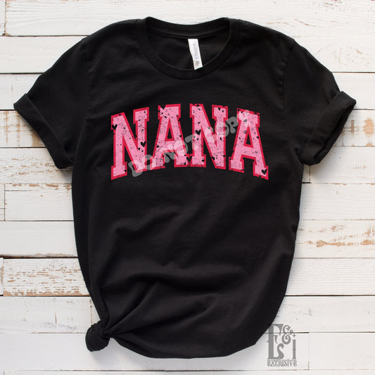 Valentines Nana Varsity DTF Transfer