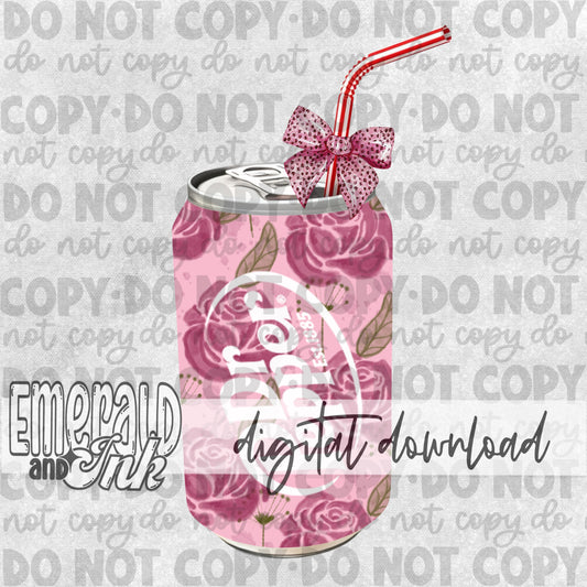 Coquette Rose DrP Soda Can w/ Bow- Digital File Download