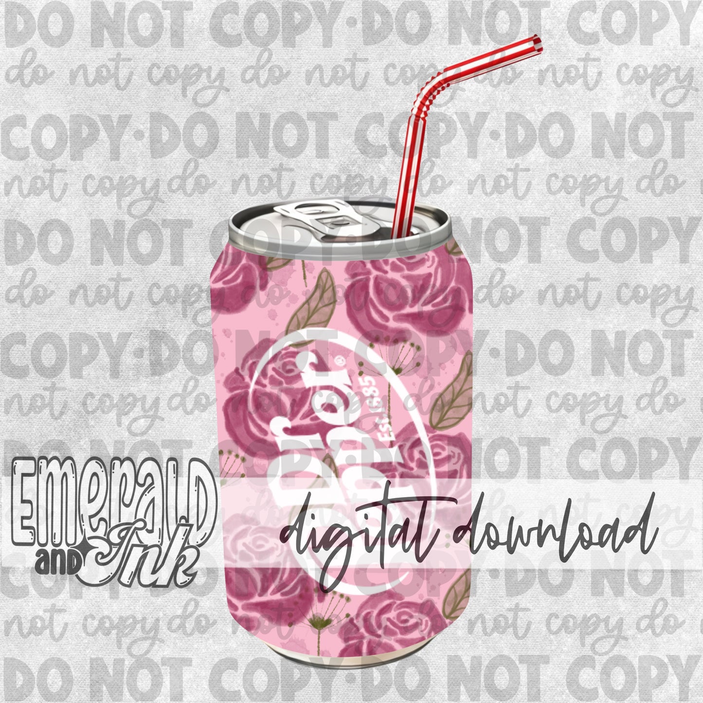 Coquette Rose DrP Soda Can - Digital File Download