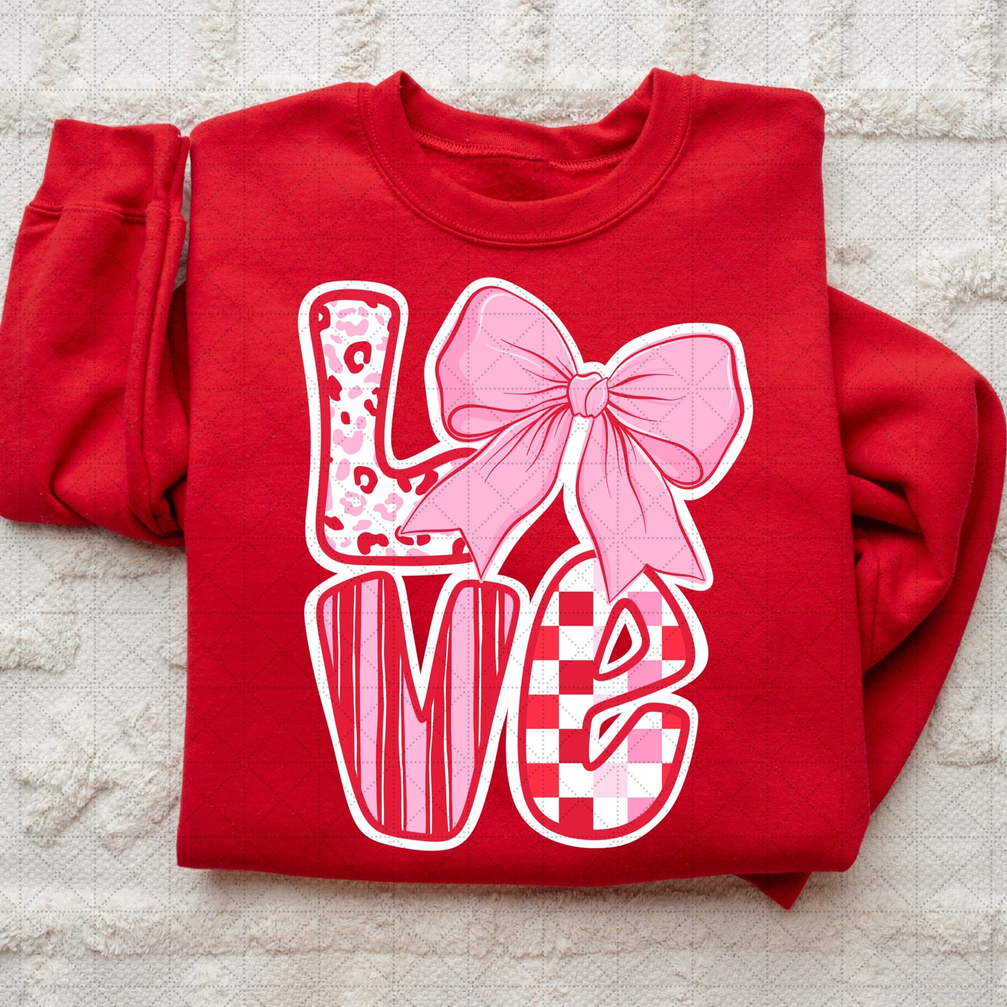 LOVE Bow Pink PNG