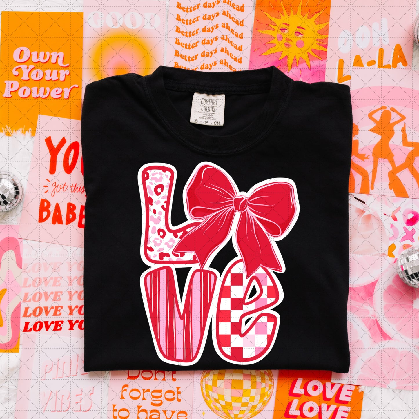 LOVE Bow Red PNG