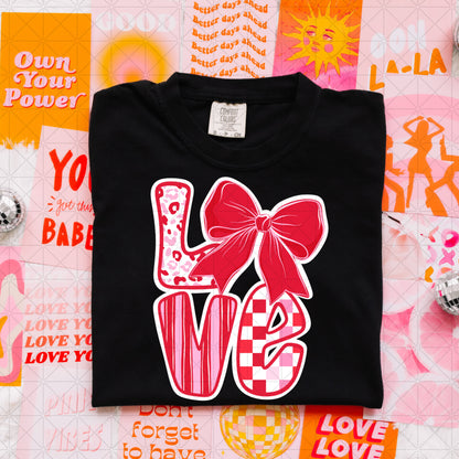LOVE Bow Red PNG