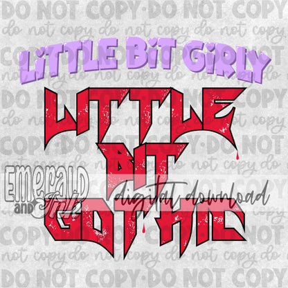 Little bit girly, little bit gothic - Digital File Download