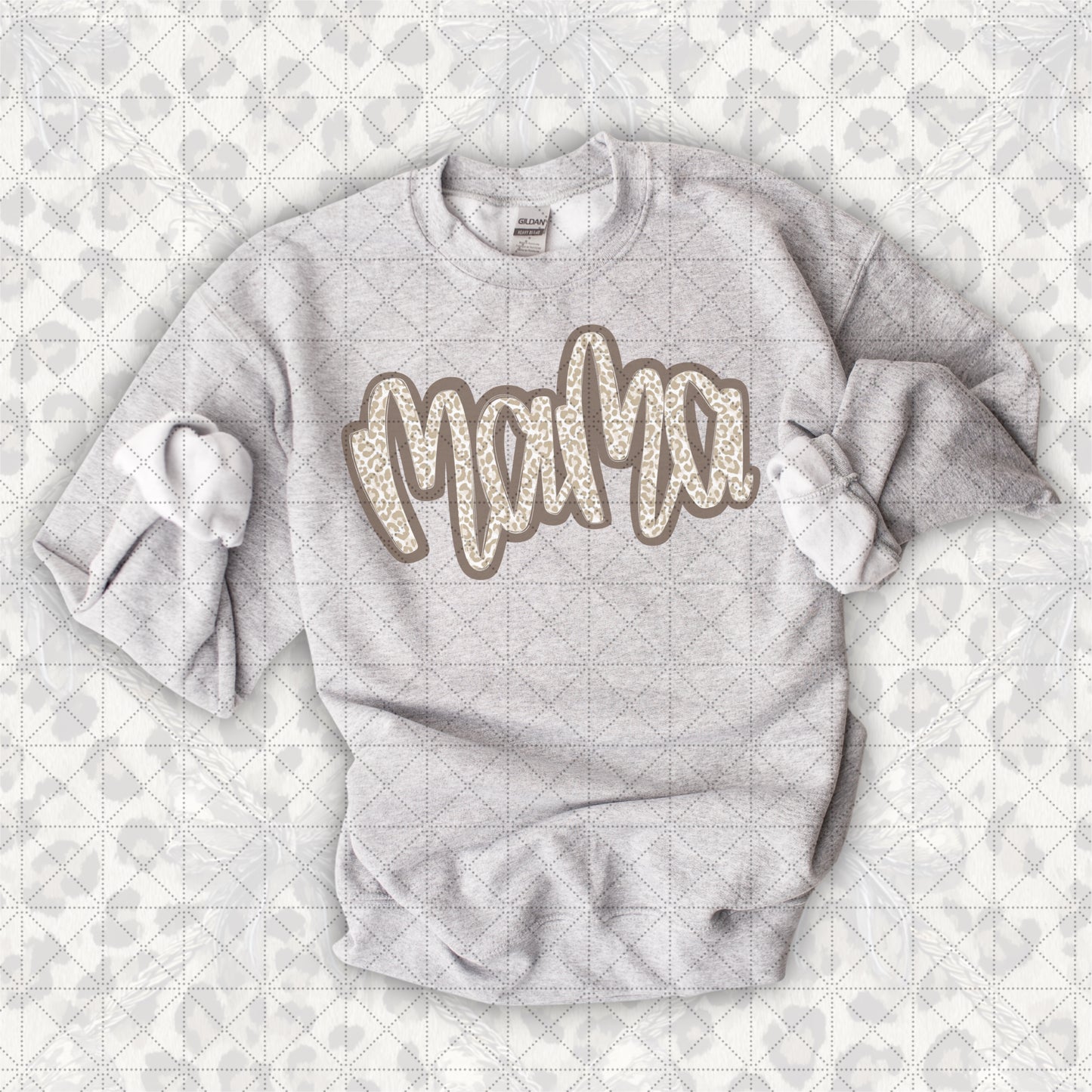 Handwritten Mama Script Leopard PNG Download