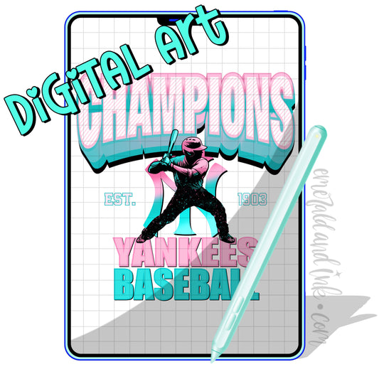 CHAMPIONS NYY Baseball *ORIG DESIGNER* - PNG File