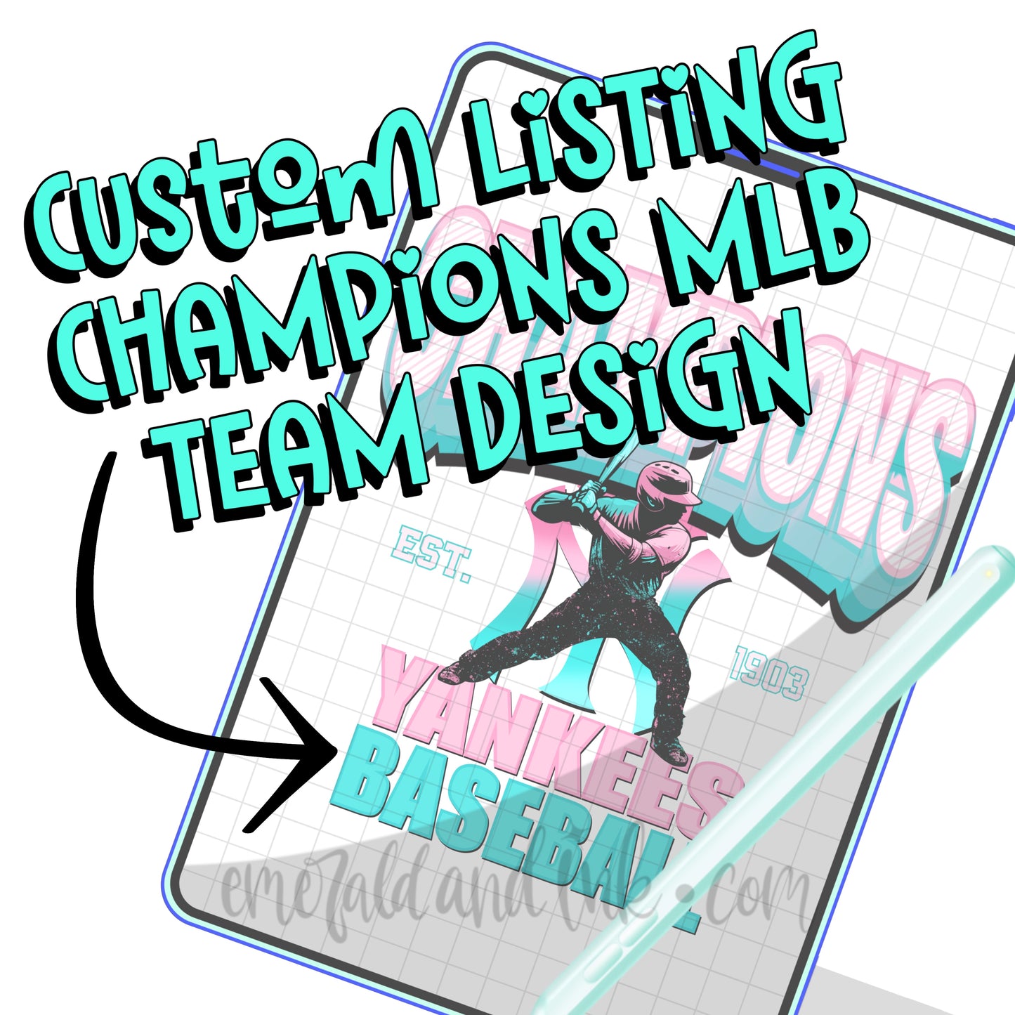 CHAMPIONS Majors Baseball Digital Design *Your Majors Team Choice*