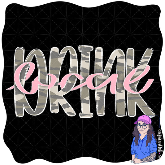 Drink Local Camo PNG