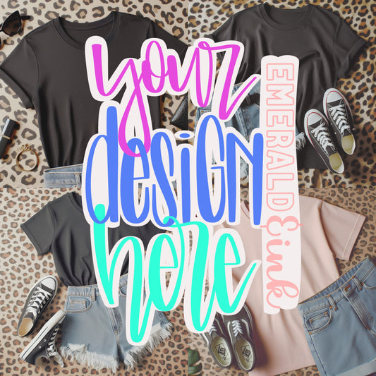 Old Money Leopard Blank T-Shirt Digital Mock-ups