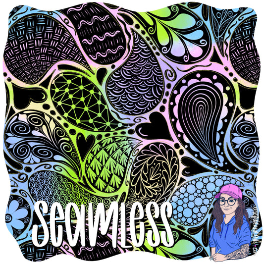 Paisley Zentangle Seamless JPG Download